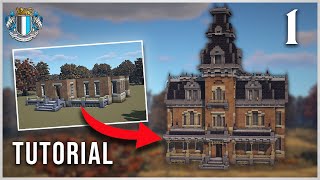 Minecraft  Haunted Second Empire Mansion Tutorial  Part 1 [upl. by Blackmun]