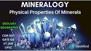 Mineralogy Part5  Physical Properties of Minerals  Color and Luster Geology  GATE  NET [upl. by Wenger]