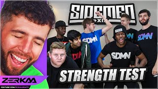 ZERKAA REACTS TO SIDEMEN STRENGTH CHALLENGE [upl. by Mirth]