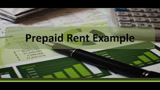 Adjusting Entry Example Prepaid Rent [upl. by Yedorb]