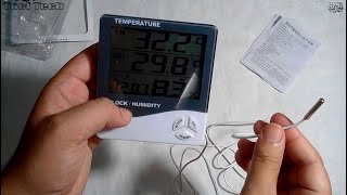 Thermometer And Hygrometer HTC2  Temperature And Humidity Meter [upl. by Philippe]