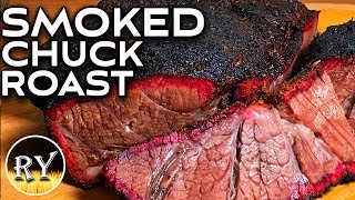 Smoked Chuck Roast On The Weber Kettle [upl. by Alleras699]