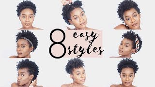 8 Easy Hairstyles For SHORT 4C Natural Hair  4C NATURAL HAIRSTYLES [upl. by Laamaj]