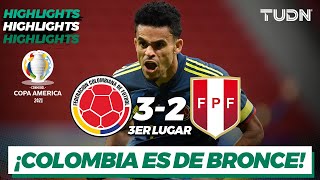 Highlights  Colombia 32 Perú  Copa América 2021  3er lugar  TUDN [upl. by Jeavons]