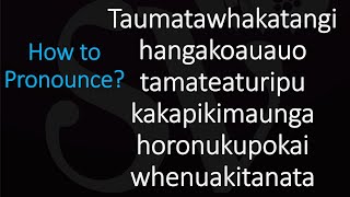 Taumatawhakatangihangakoauauotamateaturipukakapikimaungahoronukupokaiwhenuakitanatahu Pronunciation [upl. by Ayekram]