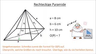 Rechteckige Pyramide Oberfläche [upl. by Jorrie242]