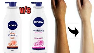 Nivea Extra whitening Body lotion Spf15 reviewnivea whitening bodylotion comparisonskin whitening [upl. by Fawn222]