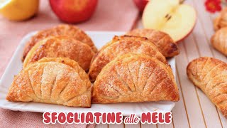 SFOGLIATINE CUOR DI MELA 🍎di PASTA SFOGLIA  Ricetta Facile  Apple puff pastries [upl. by Nyliak388]