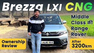 Maruti Breeza LXI CNG Ownership Review  Price  Mileage  Feature  Pros amp Cons [upl. by Handal180]