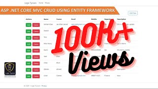 Asp Net Core Mvc Crud Using Entity Framework UrduHindi ✅ [upl. by Ydnelg648]