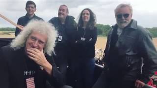 Bohemian rhapsody Live Aid Rehearsals with Brian may and Roger Taylor watching [upl. by Lecia]