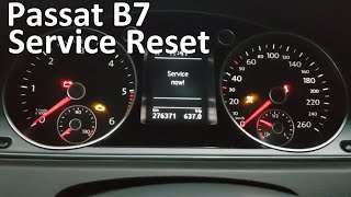 VW Passat B7 Service Reset [upl. by Hirai965]