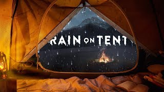 Rain On Tent with Campfire  Relaxing Rain Sounds for Sleeping 1 Hour [upl. by Christmas451]