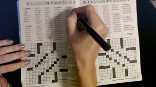 ASMR  FillIn Word Puzzles Soft Whispering [upl. by Nara383]