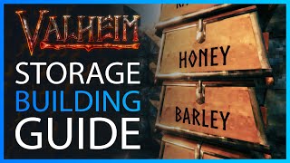 Ultimate Valheim Storage Setup FLOATING TEXT amp CHESTS  Valheim Guide Tips amp Tricks Xaines Arcade [upl. by Rodablas]