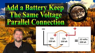 How To Connect Two 12 Volt Batteries To Produce 12 Volts  Parallel Connection [upl. by Kaiulani374]