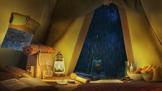 Rain on a Tent  Rain Sounds with Distant Thunderstorm for Sleeping and Relax [upl. by Gulgee855]