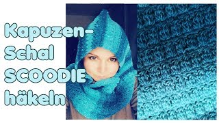 Scoodie Kapuzenschal häkeln Cluster Stitch  EINFACH [upl. by Cassius804]