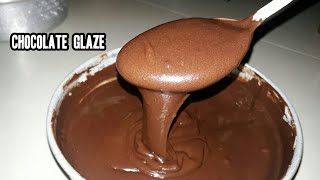 CHOCOLATE GLAZE using Cocoa powder  for donuts and cakescupcakes  Home Made  STEP BY STEP [upl. by Aderb]