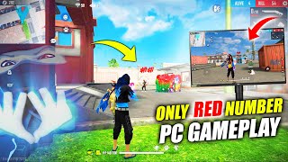 Playing Free Fire In PC  Only Red Numbers One Tap Headshots Like Raistar  Garena Free Fire [upl. by Daughtry617]