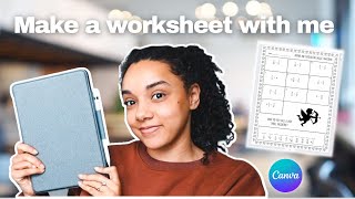 How I Make Worksheets for Teachers Pay Teachers using Canva [upl. by Malliw]