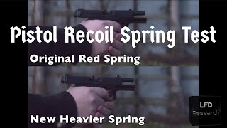 Pistol Recoil Spring Weight Compairson [upl. by Gamaliel]