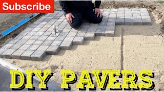 How To Do A Paver Pad For Beginners DIY  Landscape Ideas [upl. by Verene]