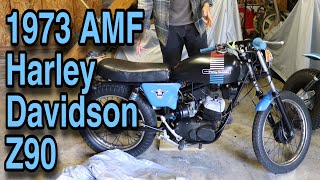 Rare 1973 AMF Harley Davidson Z90 Motorcycle Custom Restoration [upl. by Feola]