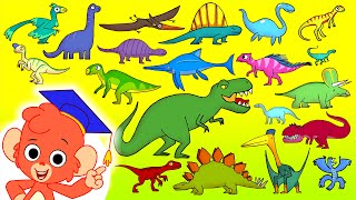 Club Baboo  Dinosaur ABC A is for Ankylorsaurus B is for   Learn Dinosaur names with Baboo [upl. by Airdnekal]