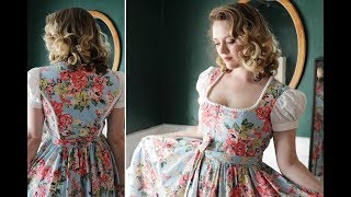 Sewing a Retro Dirndl Dress  Butterick 6352  Retro Rebuild  Pt 1 [upl. by Ayekim]