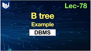 B tree in database  Example  DBMS  Lec78  Bhanu Priya [upl. by Enisaj414]