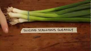 Slicing Scallions Cleanly [upl. by Enyalaj]