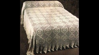 Crochet Bedspread  Free Crochet Patterns Part 1 [upl. by Yrrat]