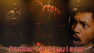 I COME BACK TO YOUTUBE TO THIS  Five Nights at Freddys Pizzeria Simulator Part 1 [upl. by Nnad]