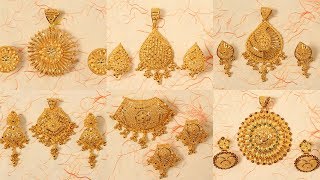 Gold Pendants with matching EARRINGS DESIGNS [upl. by Charmain]