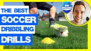 15 Soccer Dribbling Drills Improve in ONLY 1 session Football [upl. by Cirad]