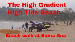 Beach walk at Baina Beach Goa situated at Vasco near Dabolim Airport [upl. by Lagiba]