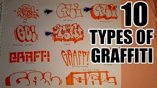 10 Types of Graffiti [upl. by Yllil]