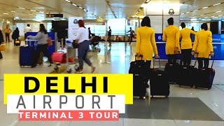 Delhi Airport Terminal 3 Tour  Indira Gandhi International Airport Departure amp Arrival Details [upl. by Lerat]