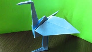 Como hacer una GARZA de papel  ANIMALES DE ORIGAMI paso a paso Muy fácil [upl. by Sibbie64]