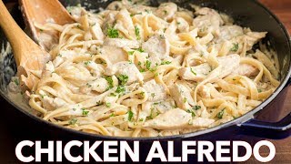 Chicken Fettuccine Alfredo Recipe  Easy Dinner [upl. by Anaes903]