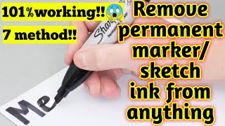 How to remove permanent markersketch pen inkRemove ink stain from clothInk remove from cloth easy [upl. by Gelman]