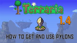 Terraria 14  How to Get and use Pylons Quick Guide [upl. by Akcirderf]