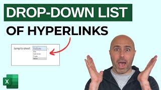 Drop Down List of Hyperlinks  Excel Hyperlinks Tip [upl. by Laenej]