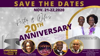 Pastor amp Wifes 20th Pastoral Anniversary Announcement  November 2122 2020 [upl. by Nylodnarb978]