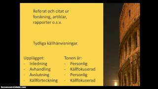 Utredande text Svenska 2 och Svenska 3 [upl. by Killarney]