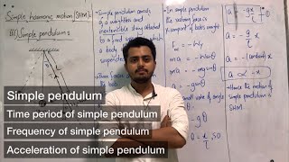 Simple pendulum  Simple harmonic motion  Time period of simple pendulum  class 11 [upl. by Onitselec]