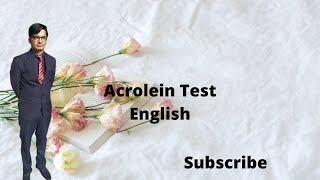 Acrolein Test in English [upl. by Barri]