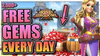 How to gather 2000 gems in Rise of Kingdoms every single day RoK [upl. by Anglim613]