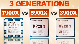 3 Generations TESTED — AMD 7900X vs 5900X vs 3900X [upl. by Lucia223]